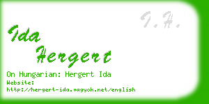 ida hergert business card